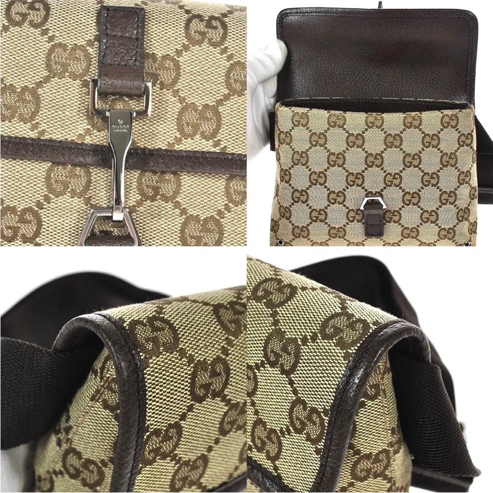 Authentic Gucci brown monogram canvas waist bag fanny pack bum bag - Picture 9 of 14